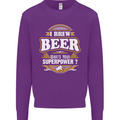 I Brew Beer What's Your Superpower? Alcohol Mens Sweatshirt Jumper Purple