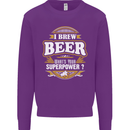 I Brew Beer What's Your Superpower? Alcohol Mens Sweatshirt Jumper Purple