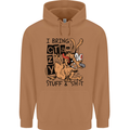 I Bring Crazy Stuff & Sh#t Funny Dog Mens 80% Cotton Hoodie Caramel Latte
