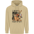 I Bring Crazy Stuff & Sh#t Funny Dog Mens 80% Cotton Hoodie Sand