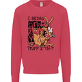 I Bring Crazy Stuff & Sh#t Funny Dog Mens Sweatshirt Jumper Heliconia