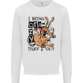 I Bring Crazy Stuff & Sh#t Funny Dog Mens Sweatshirt Jumper White