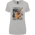 I Bring Crazy Stuff & Sh#t Funny Dog Womens Wider Cut T-Shirt Sports Grey