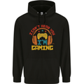 I Can't Hear You I'm Gaming Funny Gaming Childrens Kids Hoodie Black