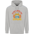 I Can't Hear You I'm Gaming Funny Gaming Childrens Kids Hoodie Sports Grey