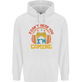I Can't Hear You I'm Gaming Funny Gaming Childrens Kids Hoodie White