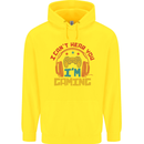 I Can't Hear You I'm Gaming Funny Gaming Childrens Kids Hoodie Yellow