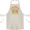 I Can't Hear You I'm Gaming Funny Gaming Cotton Apron 100% Organic Natural