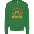 I Can't Hear You I'm Gaming Funny Gaming Kids Sweatshirt Jumper Irish Green