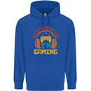 I Can't Hear You I'm Gaming Funny Gaming Mens 80% Cotton Hoodie Royal Blue