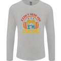 I Can't Hear You I'm Gaming Funny Gaming Mens Long Sleeve T-Shirt Sports Grey