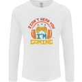 I Can't Hear You I'm Gaming Funny Gaming Mens Long Sleeve T-Shirt White