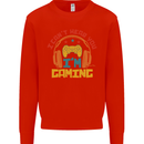 I Can't Hear You I'm Gaming Funny Gaming Mens Sweatshirt Jumper Bright Red