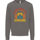 I Can't Hear You I'm Gaming Funny Gaming Mens Sweatshirt Jumper Charcoal