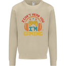 I Can't Hear You I'm Gaming Funny Gaming Mens Sweatshirt Jumper Sand