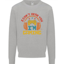 I Can't Hear You I'm Gaming Funny Gaming Mens Sweatshirt Jumper Sports Grey
