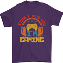 I Can't Hear You I'm Gaming Funny Gaming Mens T-Shirt Cotton Gildan Purple