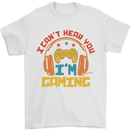 I Can't Hear You I'm Gaming Funny Gaming Mens T-Shirt Cotton Gildan White