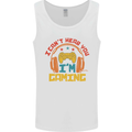 I Can't Hear You I'm Gaming Funny Gaming Mens Vest Tank Top White