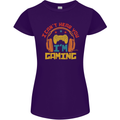 I Can't Hear You I'm Gaming Funny Gaming Womens Petite Cut T-Shirt Purple