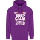 I Can't Keep Calm It's My Birthday Childrens Kids Hoodie Purple