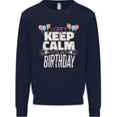 I Can't Keep Calm It's My Birthday Kids Sweatshirt Jumper Navy Blue