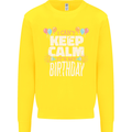 I Can't Keep Calm It's My Birthday Kids Sweatshirt Jumper Yellow