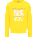 I Can't Keep Calm It's My Birthday Kids Sweatshirt Jumper Yellow