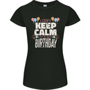 I Can't Keep Calm It's My Birthday Womens Petite Cut T-Shirt Black