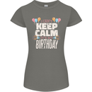 I Can't Keep Calm It's My Birthday Womens Petite Cut T-Shirt Charcoal