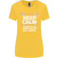 I Can't Keep Calm It's My Birthday Womens Wider Cut T-Shirt Yellow