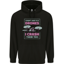 I Crash Them Too Funny Drone Pilot Childrens Kids Hoodie Black