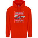 I Crash Them Too Funny Drone Pilot Childrens Kids Hoodie Bright Red
