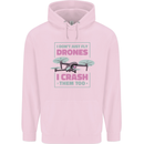 I Crash Them Too Funny Drone Pilot Childrens Kids Hoodie Light Pink