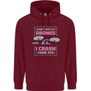 I Crash Them Too Funny Drone Pilot Childrens Kids Hoodie Maroon