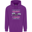 I Crash Them Too Funny Drone Pilot Childrens Kids Hoodie Purple