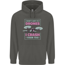 I Crash Them Too Funny Drone Pilot Childrens Kids Hoodie Storm Grey