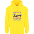 I Crash Them Too Funny Drone Pilot Childrens Kids Hoodie Yellow