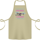 I Crash Them Too Funny Drone Pilot Cotton Apron 100% Organic Khaki