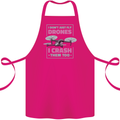 I Crash Them Too Funny Drone Pilot Cotton Apron 100% Organic Pink