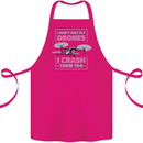 I Crash Them Too Funny Drone Pilot Cotton Apron 100% Organic Pink