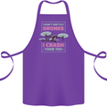 I Crash Them Too Funny Drone Pilot Cotton Apron 100% Organic Purple