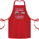 I Crash Them Too Funny Drone Pilot Cotton Apron 100% Organic Red
