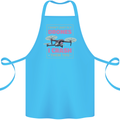 I Crash Them Too Funny Drone Pilot Cotton Apron 100% Organic Turquoise