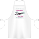 I Crash Them Too Funny Drone Pilot Cotton Apron 100% Organic White