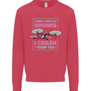 I Crash Them Too Funny Drone Pilot Kids Sweatshirt Jumper Heliconia
