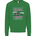 I Crash Them Too Funny Drone Pilot Kids Sweatshirt Jumper Irish Green