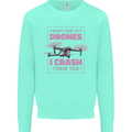 I Crash Them Too Funny Drone Pilot Kids Sweatshirt Jumper Peppermint