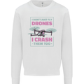I Crash Them Too Funny Drone Pilot Kids Sweatshirt Jumper White
