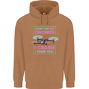 I Crash Them Too Funny Drone Pilot Mens 80% Cotton Hoodie Caramel Latte